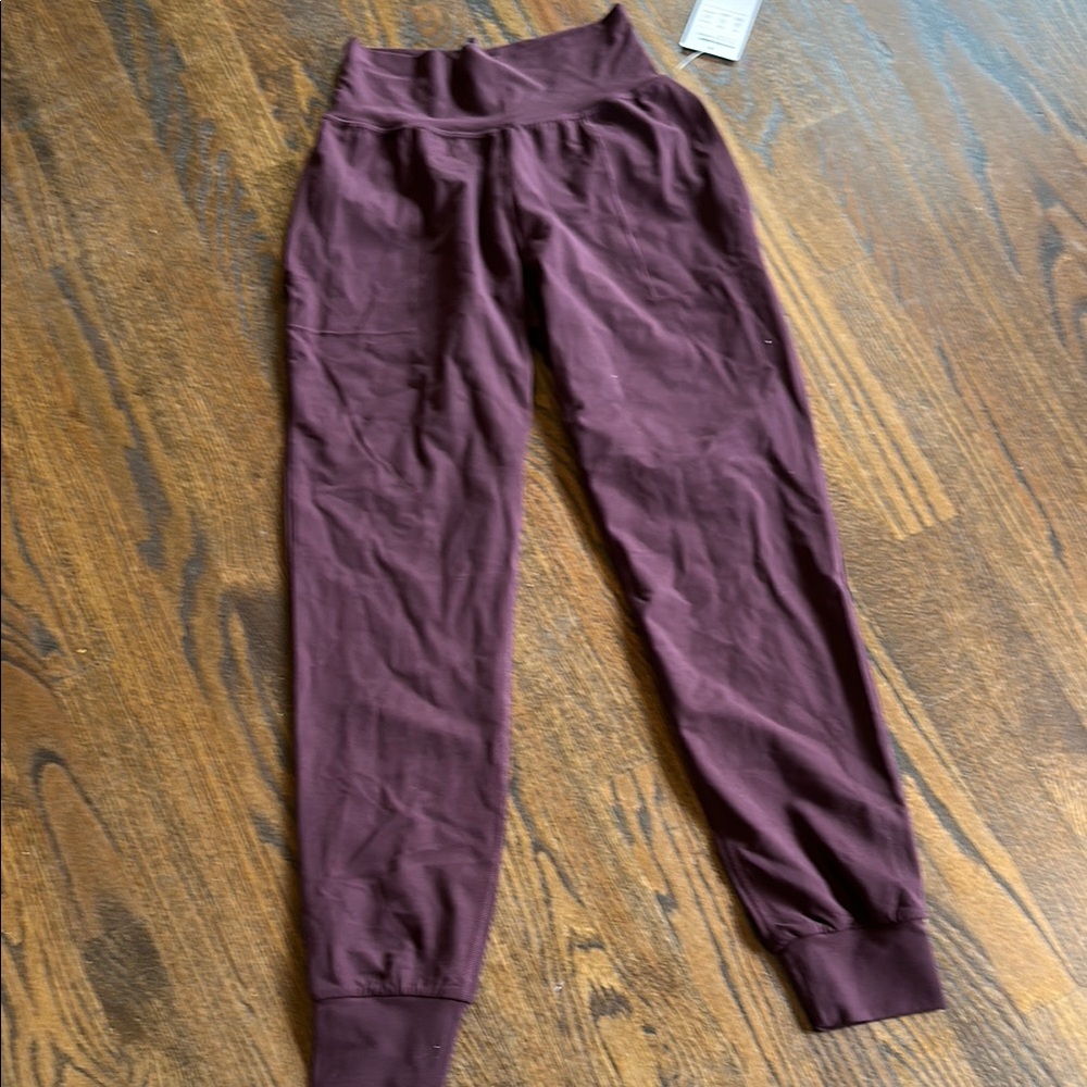 Maroon High waisted joggers